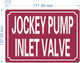NYC JOCKEY PUMP INLET VALVE SIGN