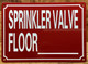 HPD SPRINKLER VALVE FLOOR NUMBER SIGN