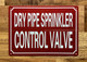 NYC DRY PIPE SPRINKLER CONTROL VALVE SIGN