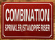 HPD COMBINATION SPRINKLER AND STANDPIPE RISER SIGN