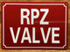HPD RPZ VALVE SIGN
