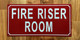 FIRE RISER ROOM COMPLIANCE SIGN