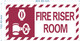 FD FIRE RISER ROOM SIGN -ZEBRA LINE