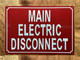HPD MAIN LINE DISCONNECT SWITCH FOR ELEVATORS SIGN