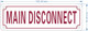 FD MAIN DISCONNECT SIGN
