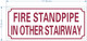 NYC FIRE STANDPIPE IN OTHER STAIRWAY SIGN