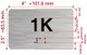 FD APT NUMBER 1K SIGN-UNIT NUMBER SIGN WITH RAISED LETTERS