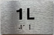 APT NUMBER 1L COMPLIANCE SIGN-UNIT NUMBER COMPLIANCE SIGN WITH RAISED LETTERS