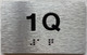 FD APT NUMBER 1Q SIGN-UNIT NUMBER SIGN WITH RAISED LETTERS