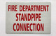 NYC FIRE DEPARTMENT STANDPIPE CONNECTION STICKER/DECAL