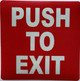FD PUSH TO EXIT STICKER/DECAL SIGN