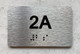 NYC APT NUMBER 2A SIGN-UNIT NUMBER SIGN WITH RAISED LETTERS