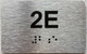 APT NUMBER 2E SAFETY SIGN-UNIT NUMBER SAFETY SIGN WITH RAISED LETTERS
