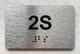 APT NUMBER 2S COMPLIANCE SIGN-UNIT NUMBER COMPLIANCE SIGN WITH RAISED LETTERS