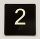 ELEVATOR FLOOR NUMBER THE LEXINGTON AVE LINE (2ND FLOOR) COMPLIANCE SIGN