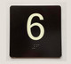ELEVATOR FLOOR NUMBER THE LEXINGTON AVE LINE (6TH FLOOR) SAFETY SIGN