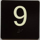 HPD ELEVATOR FLOOR NUMBER THE LEXINGTON AVE LINE (9TH FLOOR) SIGN