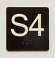 FD ELEVATOR FLOOR NUMBER THE LEXINGTON AVE LINE (S4-SUB CELLAR 4) SIGN