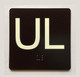 ELEVATOR FLOOR NUMBER THE LEXINGTON AVE LINE (UL-UPPER LEVEL) COMPLIANCE SIGN