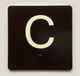 ELEVATOR FLOOR NUMBER THE LEXINGTON AVE LINE  (C-CELLAR) SAFETY SIGN