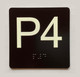 FD ELEVATOR FLOOR NUMBER THE LEXINGTON AVE LINE (P4-PARKING LEVEL 4) SIGN