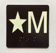 NYC ELEVATOR FLOOR NUMBER THE LEXINGTON AVE LINE (STAR M- STAR MEZANINE) SIGN