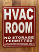 NYC HVAC ROOM SIGN