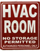 HVAC ROOM SAFETY SIGN