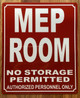 MEP ROOM SAFETY SIGN/MECHANICAL