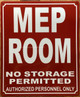 MEP ROOM COMPLIANCE SIGN/MECHANICAL