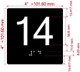 NYC ELEVATOR FLOOR NUMBER THE LEXINGTON AVE LINE (14TH FLOOR) SIGN