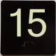 FD ELEVATOR FLOOR NUMBER THE LEXINGTON AVE LINE (15TH FLOOR) SIGN