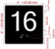 NYC ELEVATOR FLOOR NUMBER THE LEXINGTON AVE LINE (16TH FLOOR) SIGN