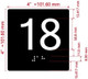 ELEVATOR FLOOR NUMBER THE LEXINGTON AVE LINE (18TH FLOOR) SAFETY SIGN