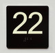 ELEVATOR FLOOR NUMBER THE LEXINGTON AVE LINE (22ND FLOOR) COMPLIANCE SIGN