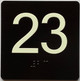HPD ELEVATOR FLOOR NUMBER THE LEXINGTON AVE LINE (23RD FLOOR) SIGN