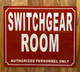 FD SWITCHGEAR ROOM SIGN