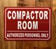 NYC COMPACTOR ROOM SIGN
