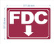 FD FDC ARROW DOWN SIGN