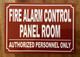 NYC FIRE ALARM CONTROL PANEL ROOM SIGN