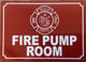 HPD FIRE PUMP ROOM SIGN WITH IMAGE