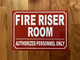 FD FIRE RISER ROOM SIGN