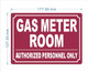 FD GAS METER ROOM SIGN