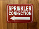 FD SPRINKLER CONNECTION LEFT ARROW SIGN
