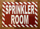 NYC SPRINKLER ROOM SIGN -ZEBRA LINE