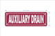 HPD AUXILIARY DRAIN SIGN
