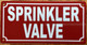 HPD SPRINKLER VALVE SIGN