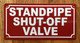 NYC STANDPIPE SHUT-OFF VALVE SIGN