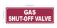 HPD GAS SHUT OFF VALVE SIGN