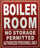 BOILER ROOM SAFETY SIGN